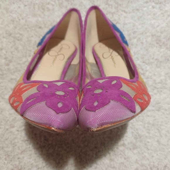 JESSICA SIMPSON NEW JP-PERIE Vivid Orchard Sueded Stiletto Pumps - Picture 6 of 7